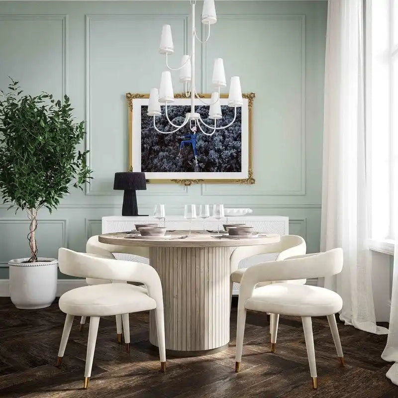 Chaise de salle à manger en velours