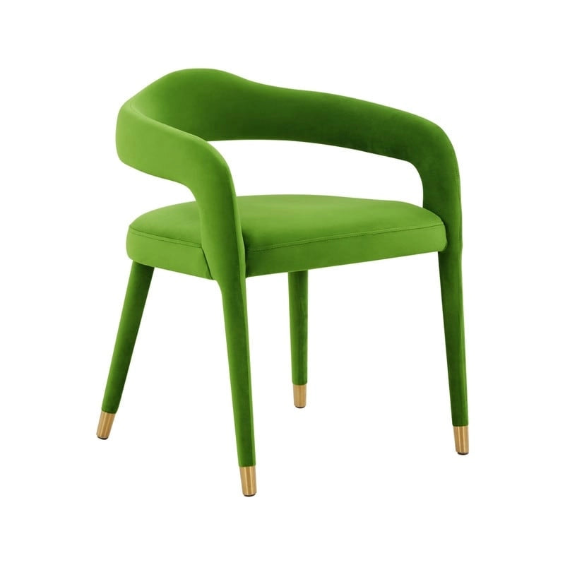 Chaise de salle à manger en velours