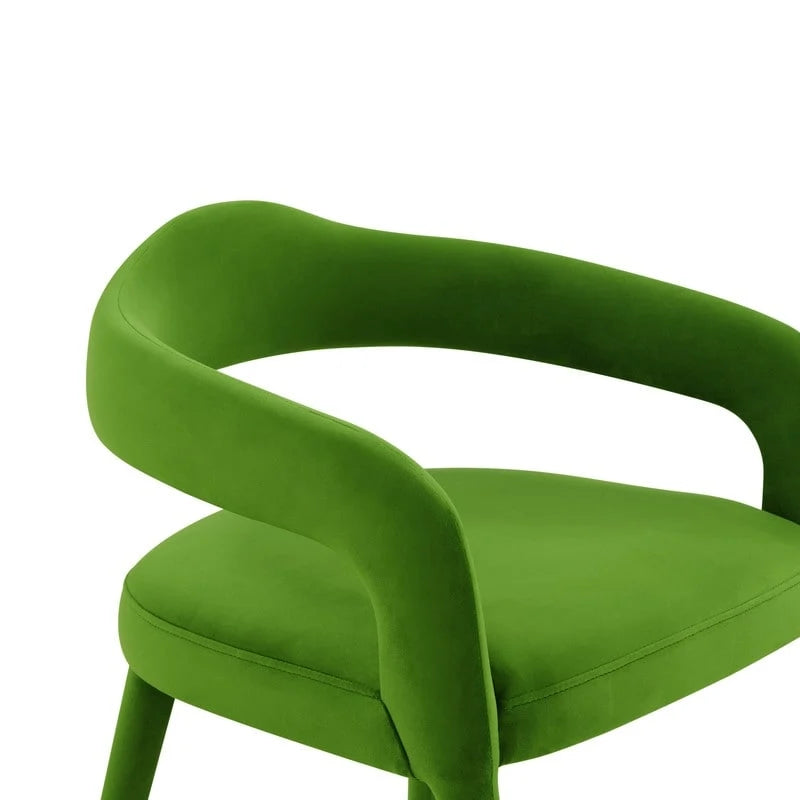 Chaise de salle à manger en velours
