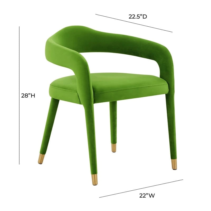 Chaise de salle à manger en velours