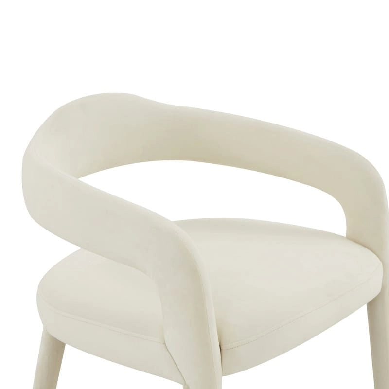 Chaise de salle à manger en velours