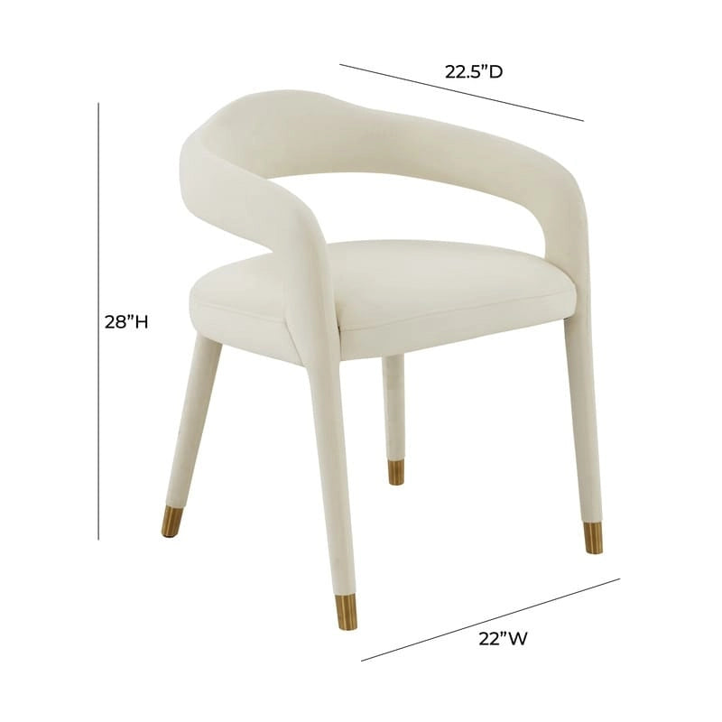 Chaise de salle à manger en velours