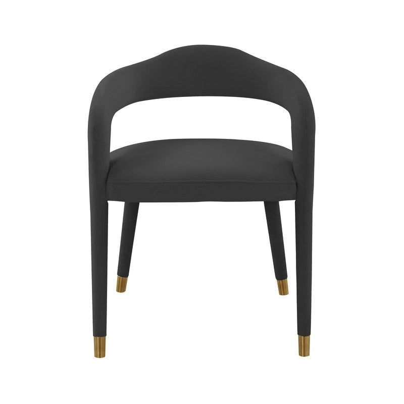 Chaise de salle à manger en velours