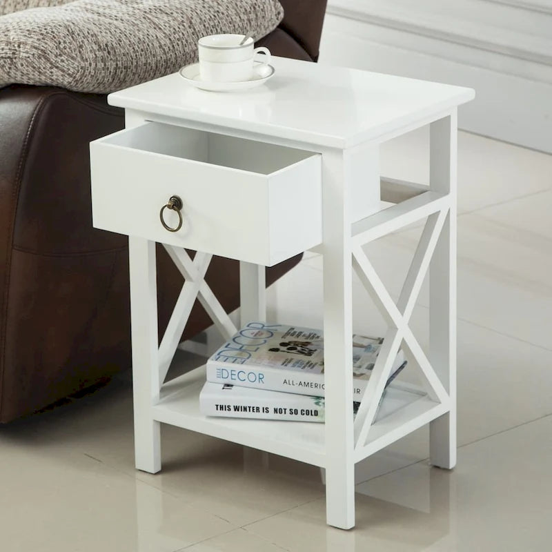 Table de chevet avec rangement