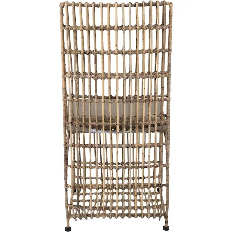 Chaise de salle à manger en fer tressé de rotin par