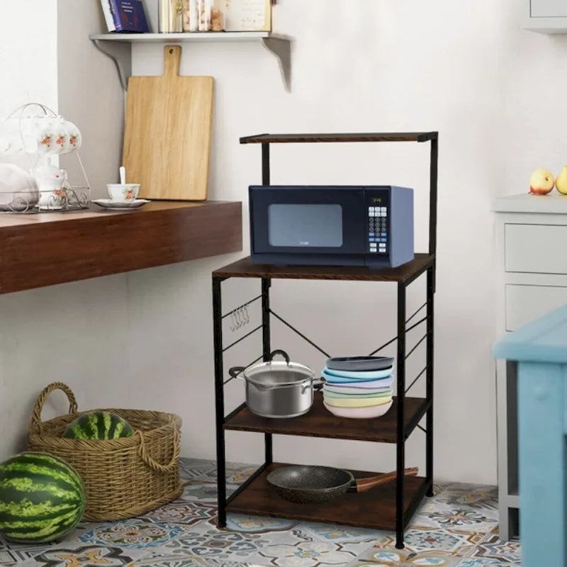 Étagère de rangement de cuisine en bois