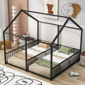 Lits plateformes de maison en métal taille double