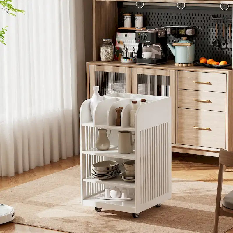 Îlot de Rangement de Cuisine Mobile Minimaliste