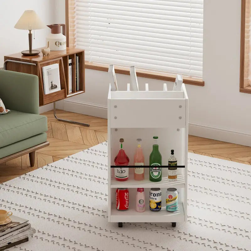 Îlot de Rangement de Cuisine Mobile Minimaliste