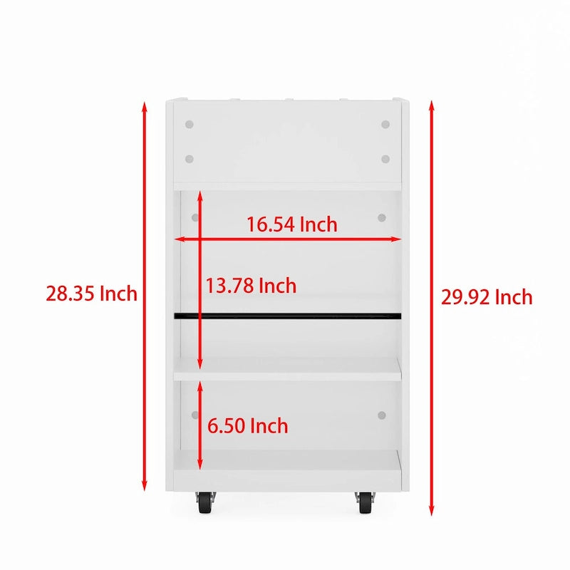 Îlot de Rangement de Cuisine Mobile Minimaliste