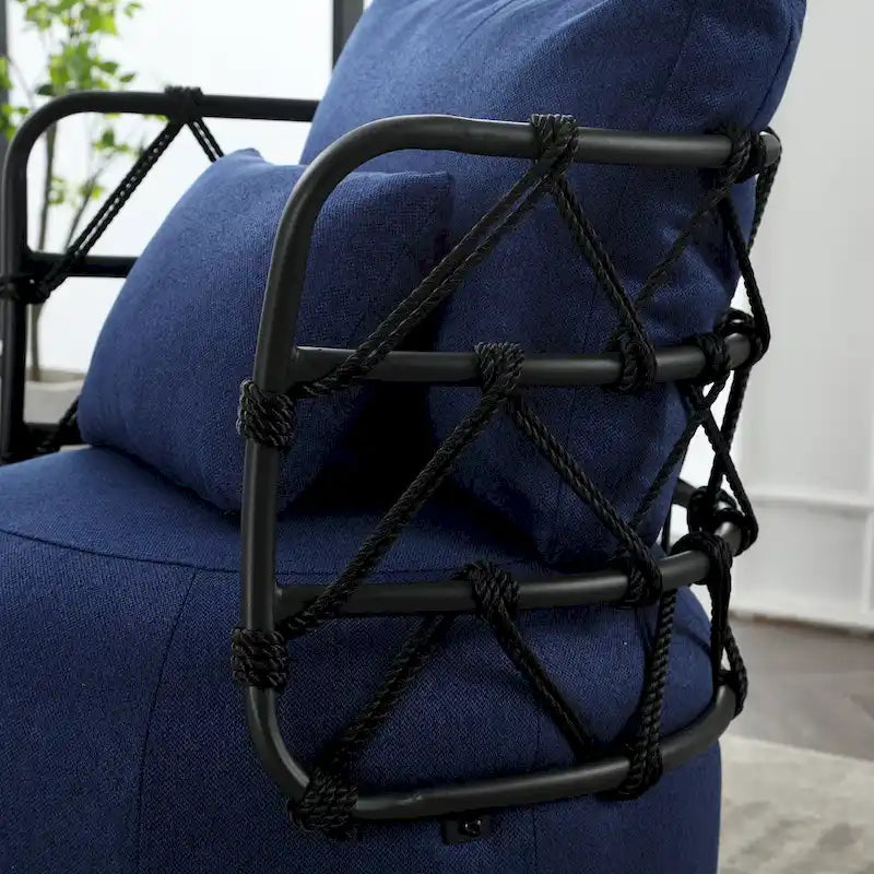 Fauteuil d'appoint pivotant rembourré pour salon