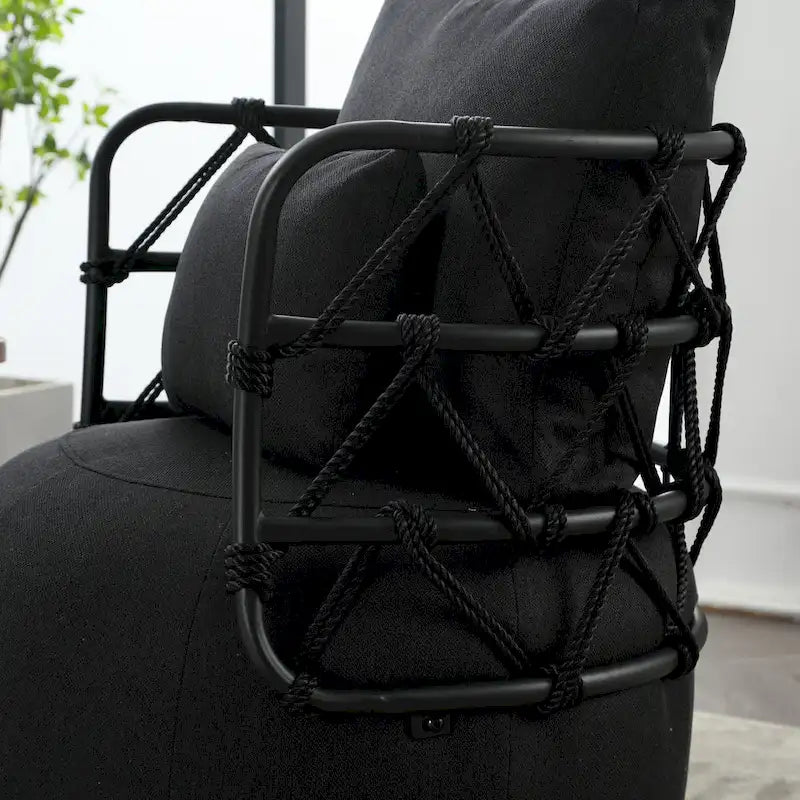 Fauteuil d'appoint pivotant rembourré pour salon