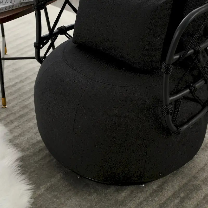 Fauteuil d'appoint pivotant rembourré pour salon