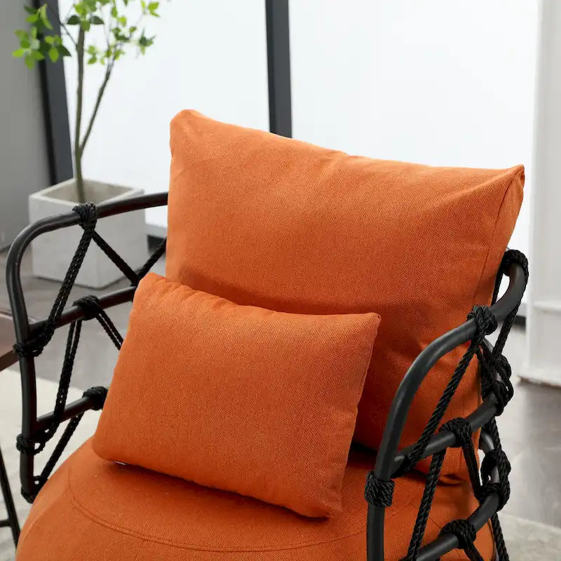 Fauteuil d'appoint pivotant rembourré pour salon