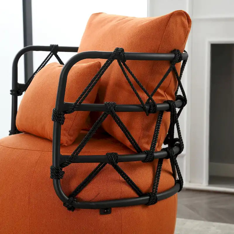 Fauteuil d'appoint pivotant rembourré pour salon