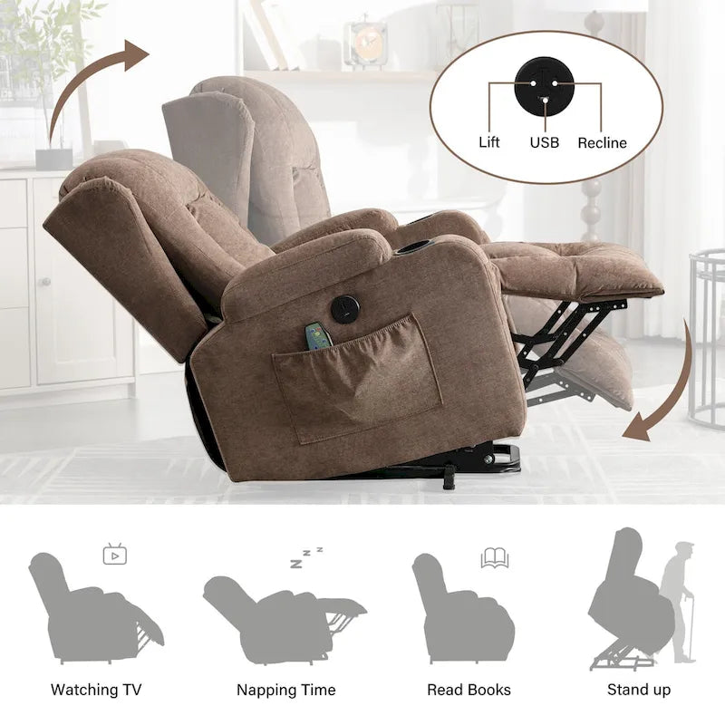 Fauteuil inclinable électrique releveur