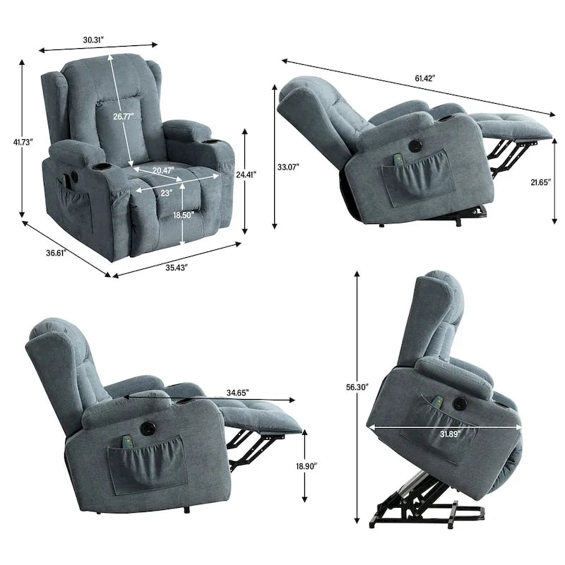 Fauteuil inclinable électrique releveur
