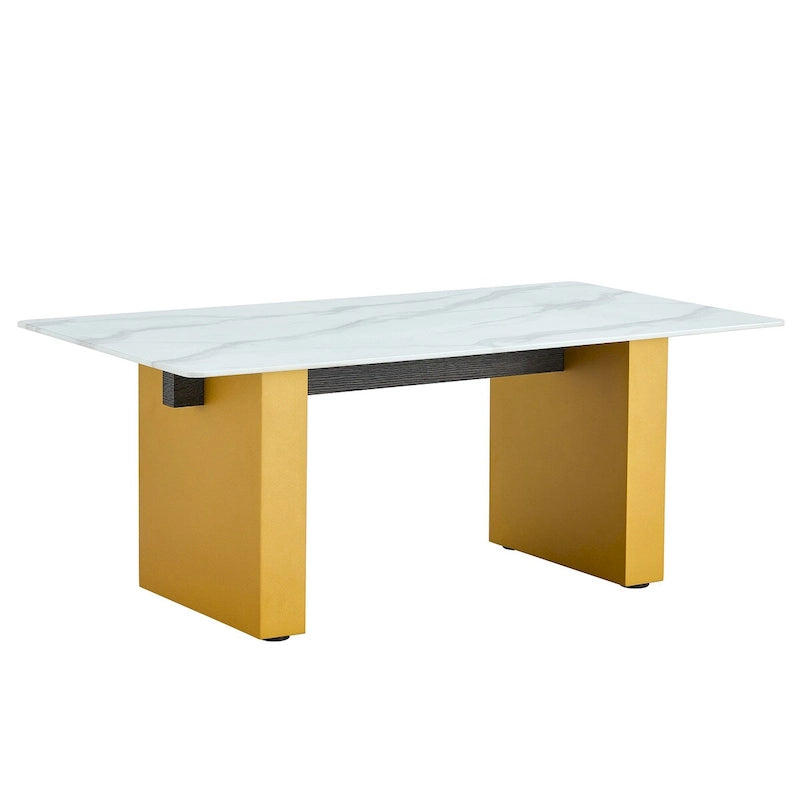 Table basse en verre trempé simple et transparent