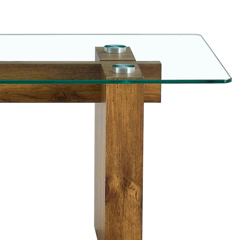 Table basse en verre trempé simple et transparent