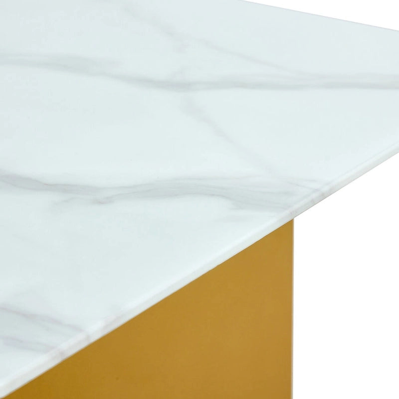 Table basse en verre trempé simple et transparent