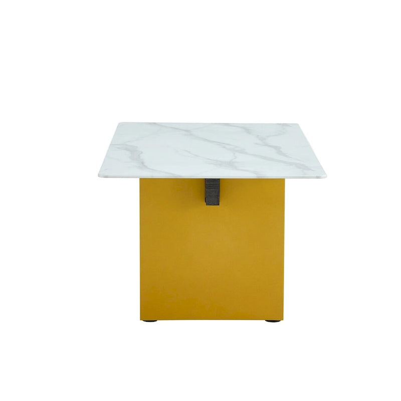 Table basse en verre trempé simple et transparent