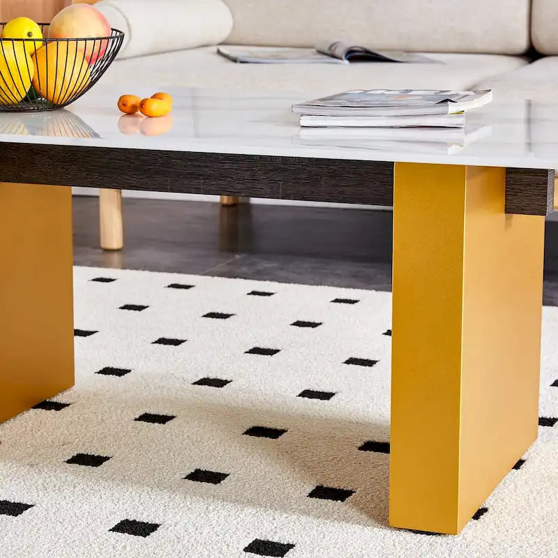 Table basse en verre trempé simple et transparent