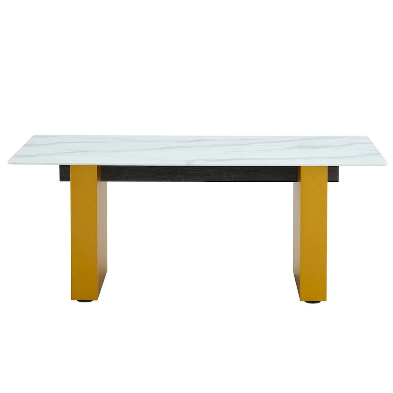 Table basse en verre trempé simple et transparent