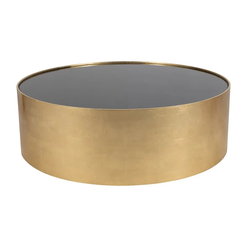 Table basse en bois et verre style luxe