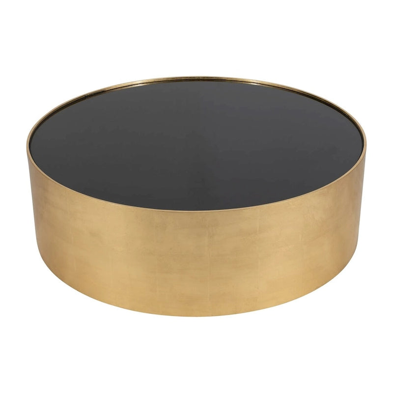 Table basse en bois et verre style luxe