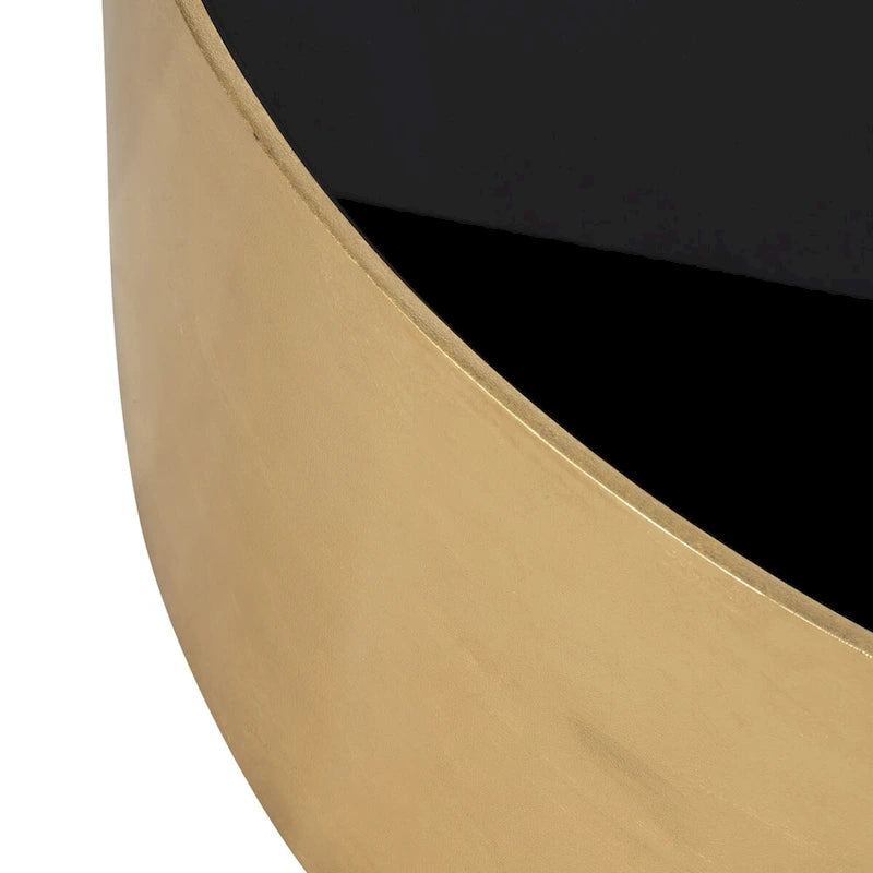 Table basse en bois et verre style luxe