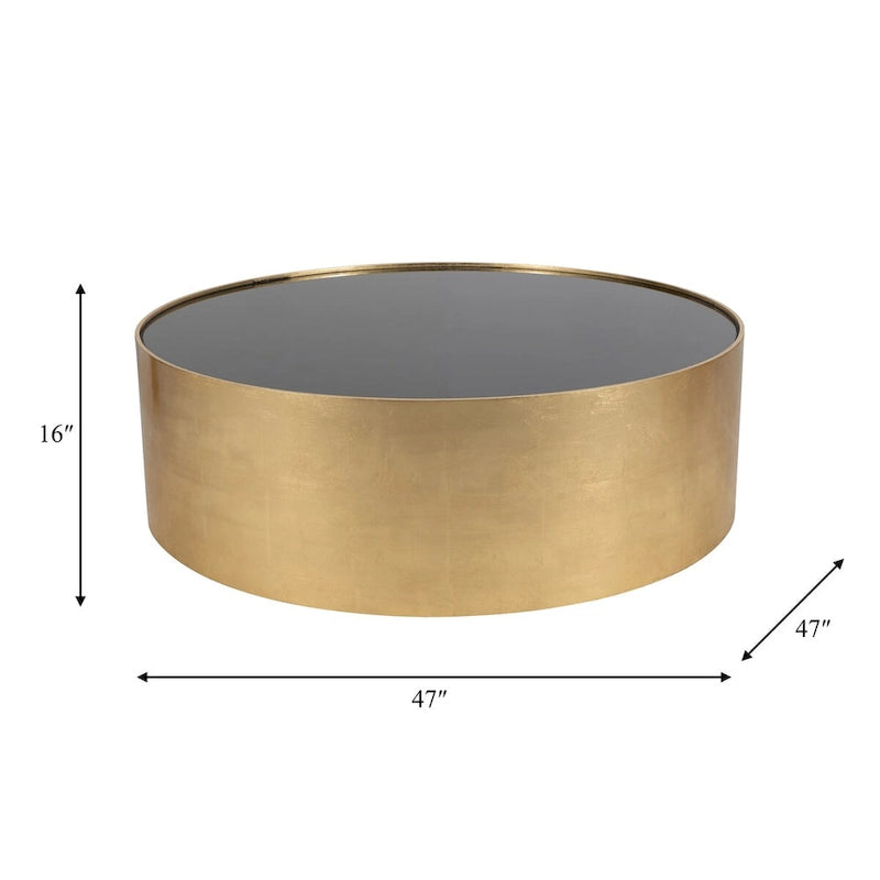 Table basse en bois et verre style luxe