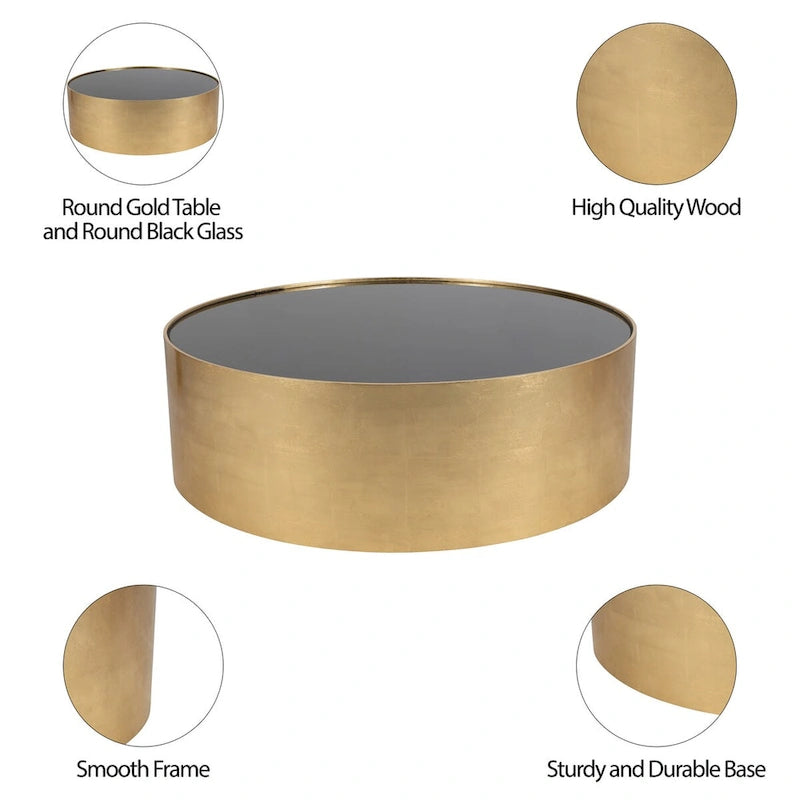 Table basse en bois et verre style luxe
