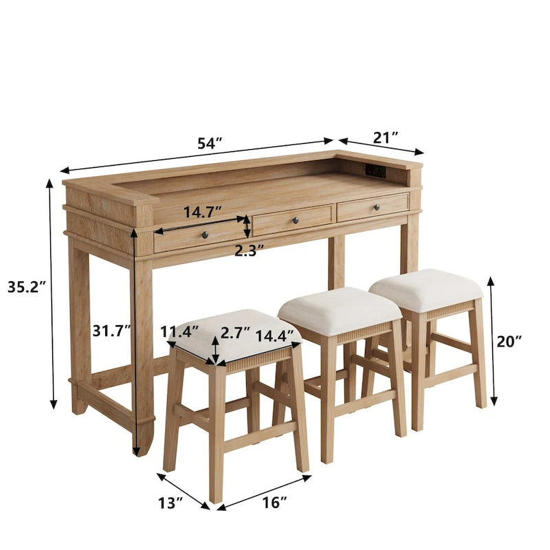 Table de salle à manger, comptoir de bar et chaises