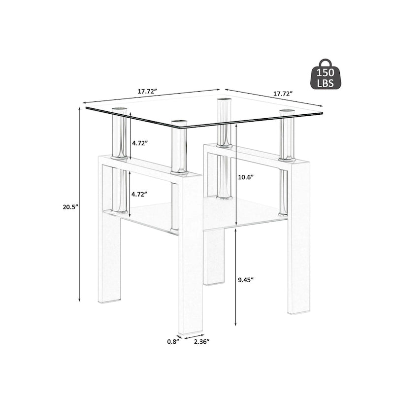 Table basse en verre trempé