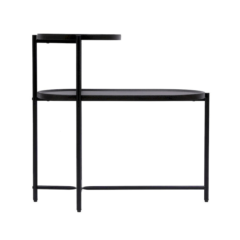 Table d'appoint ronde moderne à double plateau