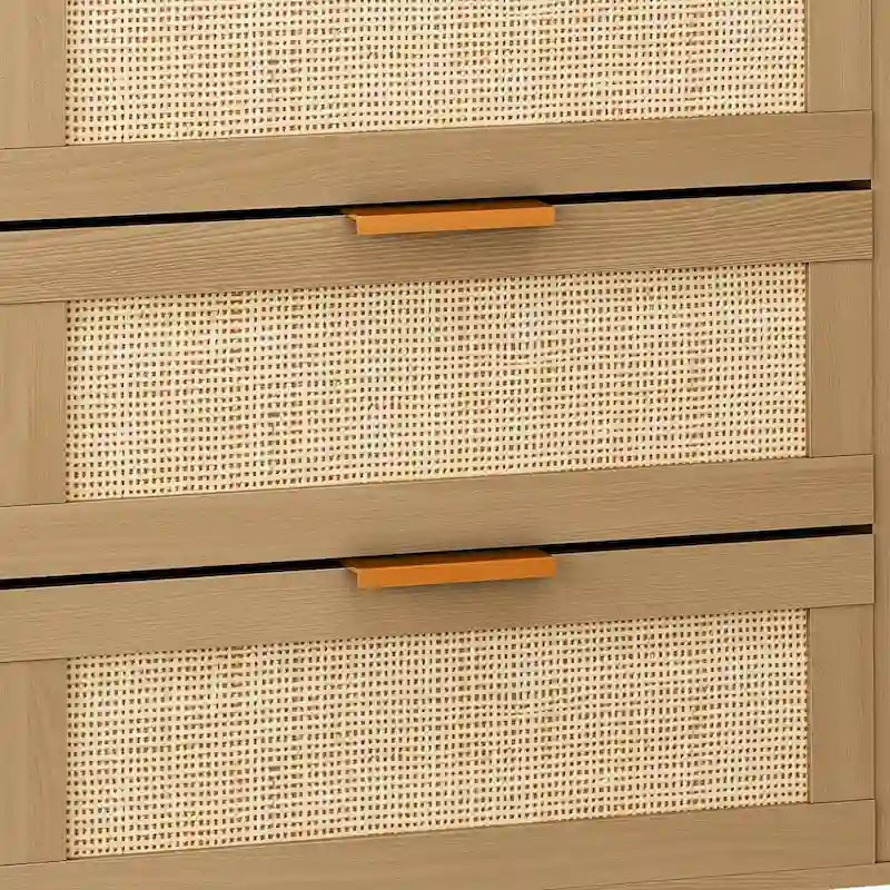 Meuble à tiroirs en rotin