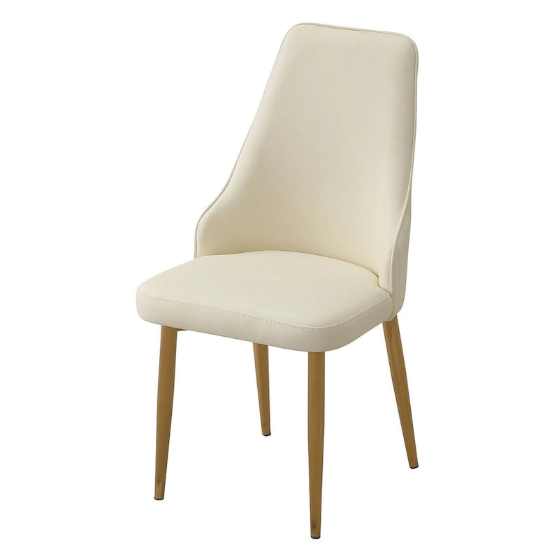 Chaise de salle à manger en cuir PU blanc
